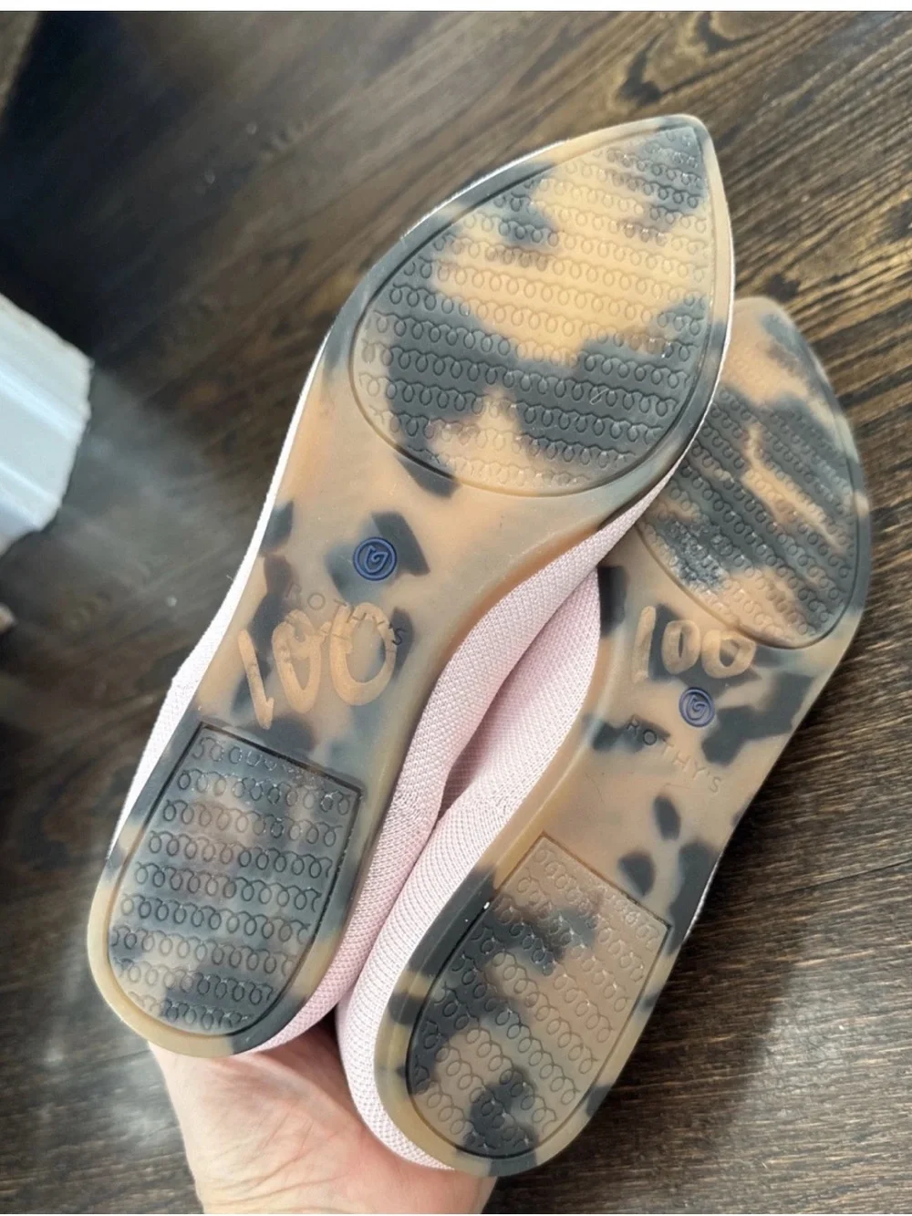 Rothys Womens Slip On Flat Shoes Pink Size 9 Comfortable Washable New